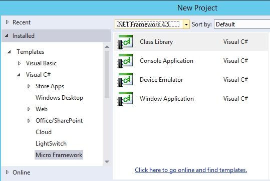 .NET Micro Framework on Visual Studio 